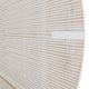 Wall Clock | Sunburst Design | Brown Hands | Whitewashed Wood | 36" Round