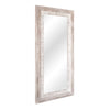 Full Length Mirror | Whitewash Wood Frame | 30x68 Rectangular Transitional