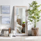 Full Length Mirror | Whitewash Wood Frame | 30x68 Rectangular Transitional