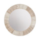 Loa 34" Round Wall Mirror | Alternating Wood Bands | 2 Tone Whitewash