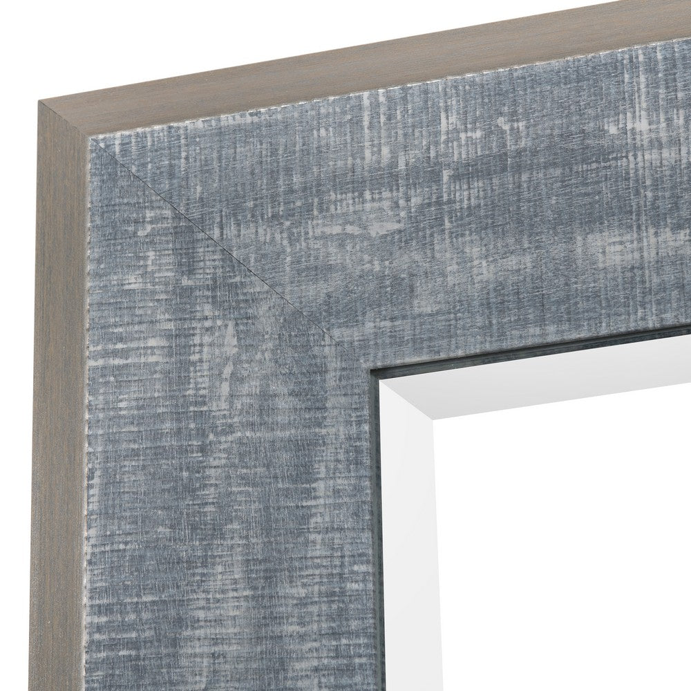 36x72 Wall Mirror | Distressed Gray Wood | Rectangular Coastal Style