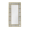 Wall Mirror | Gold Metal Frame | Antique Glass Accents | 36x72 Rectangular