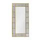 Wall Mirror | Gold Metal Frame | Antique Glass Accents | 36x72 Rectangular