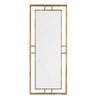 Neno Wall Mirror | Geometric Art Deco Gold Metal Frame | 20x48 Rectangular