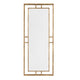 Neno Wall Mirror | Geometric Art Deco Gold Metal Frame | 20x48 Rectangular
