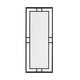 Neno Wall Mirror | Geometric Art Deco Black Metal Frame | 20x48 Rectangular
