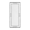 Neno Wall Mirror | Geometric Art Deco Silver 20x48 Rectangular Metal Frame