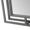 Neno Wall Mirror | Geometric Art Deco Silver 20x48 Rectangular Metal Frame