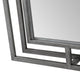 Neno Wall Mirror | Geometric Art Deco Silver 20x48 Rectangular Metal Frame