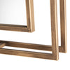 Neno Wall Mirror | Geometric Art Deco Gold Metal Frame | 20x48 Rectangular