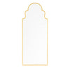 Avan Wall Mirror | Classic Round Trefoil Arched | 24x60 Gold Metal Frame