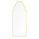 Avan Wall Mirror | Classic Round Trefoil Arched | 24x60 Gold Metal Frame