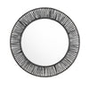 Wall Mirror | Natural Jute Woven Metal Frame | Black Finish 36x36 Round
