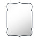 Aisa Wall Mirror | Architectural Shaped Scallop Edge | Black Metal | 36x48