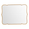 Aisa Wall Mirror | Architectural Shaped Scallop Edge | Gold Metal | 36x48