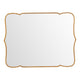 Aisa Wall Mirror | Architectural Shaped Scallop Edge | Gold Metal | 36x48