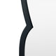 Aisa Wall Mirror | Architectural Shaped Scallop Edge | Black Metal | 36x48