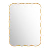 Ston Wall Mirror | Gold Metal Scallop Edges | 30x40 Modern Rectangular
