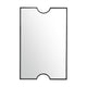Bany Wall Mirror | Movie Ticket Shape | 32x48 Matte Black Metal Frame