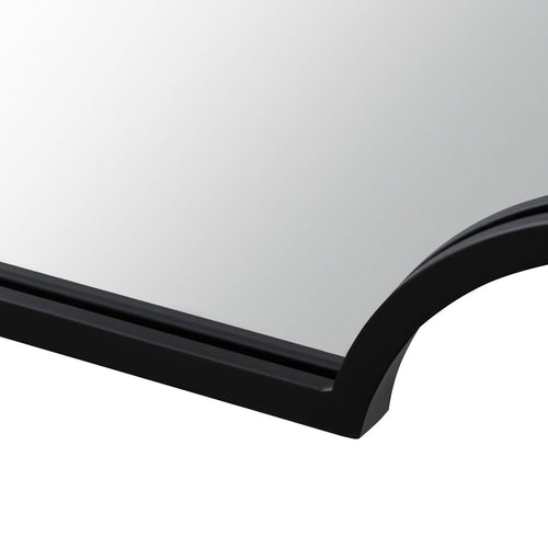 Bany Wall Mirror | Movie Ticket Shape | 32x48 Matte Black Metal Frame
