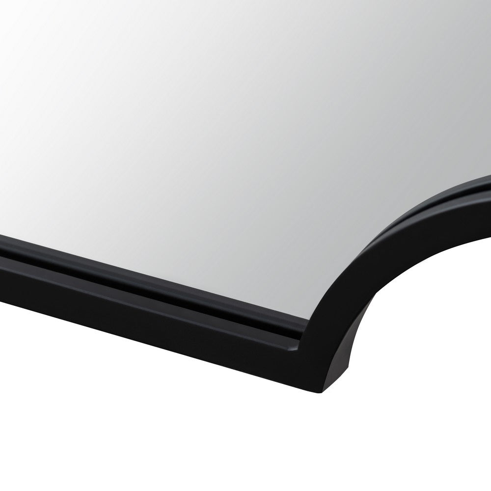 Bany Wall Mirror | Movie Ticket Shape | 32x48 Matte Black Metal Frame