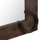 Bott Wall Mirror | Bronze Horse Shoes on Medium Brown Wood Frame | 30x40