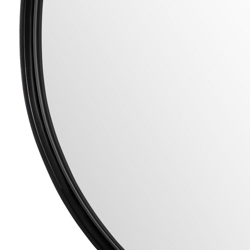 Wall Mirror Set of 3 | Abstract Teardrop Shape | Matte Black Metal Frame