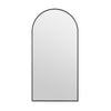 Eros Leaning Mirror | Arched Top Black Metal Frame | 37x73 Transitional