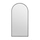 Eros Leaning Mirror | Arched Top Black Metal Frame | 37x73 Transitional