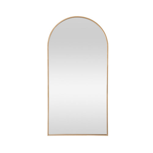 Eros Leaning Mirror | Arched Top Gold Metal Frame | 37x73 Transitional