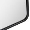 Eros Leaning Mirror | Rounded Edge Black Metal Frame | 37x73 Transitional