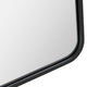 Eros Leaning Mirror | Rounded Edge Black Metal Frame | 37x73 Transitional