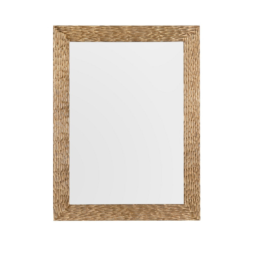 Crestview Cary Wall Mirror | 36x48" Portrait Gilded Brown Frame