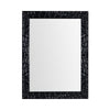 Crestview Dila Wall Mirror | 36x48" Portrait Black Texture Frame