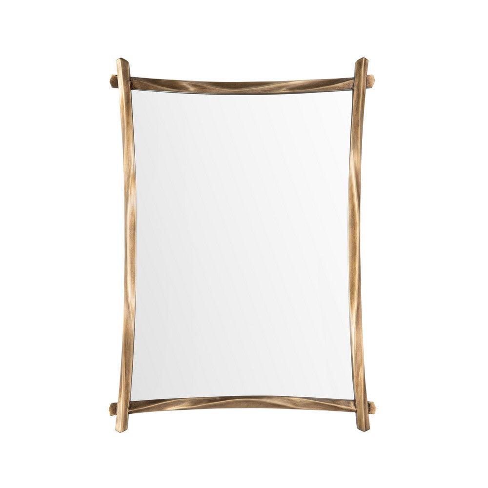 Crestview Lea Wall Mirror | 34x48" Portrait Twisted Frame | Gold