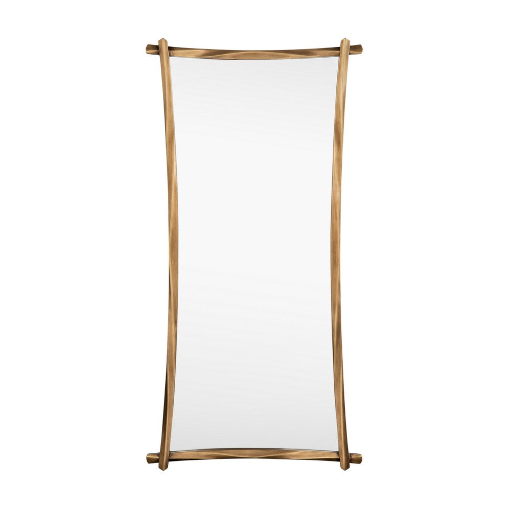 Crestview Lea Full Body Wall Mirror | 36x72" Tall Twisted Frame | Gold