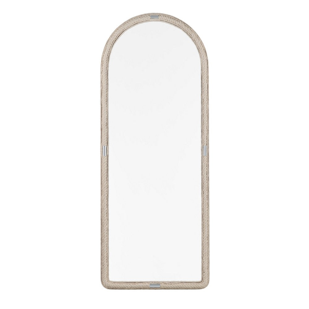 Crestview Sesy Wall Mirror | 30x76" Full Body Arched White Rope Frame