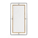 Crestview Medy Wall Mirror | 38x73" Full Body | Black Gold Double Frame