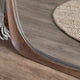 Crestview Wesy Wall Mirror | 32x73" Full Body Walnut Brown Rounded Frame