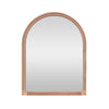 Crestview Keo Wall Mirror | 44x60" Arched Top Tan Brown Wood Frame