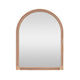Crestview Keo Wall Mirror | 44x60" Arched Top Tan Brown Wood Frame