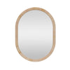 Crestview Ami Wall Mirror | 38x50" Oval Reeded Rattan Brown Frame