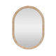 Crestview Ami Wall Mirror | 38x50" Oval Reeded Rattan Brown Frame