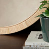 Crestview Ami Wall Mirror | 38x50" Oval Reeded Rattan Brown Frame