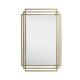 Crestview Yex Wall Mirror | 24x37" Portrait Overlapping Gold Metal Frames