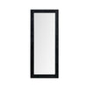 Crestview Dila Wall Mirror | 32x80" Tall Rectangular Textured Black