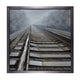 Crestview Framed Canvas Gray Railroad Track Painting | 47" Square