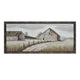Crestview Framed Canvas Wall Art | 32x71 Landscape Brown & White Barn Road