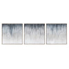 Crestview Square Wall Art Painting Set of 3 | 24" Blue & White Canvas