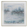 Crestview Abstract Lake Scene Wall Art | Textured Blue White 40 x 40 Square